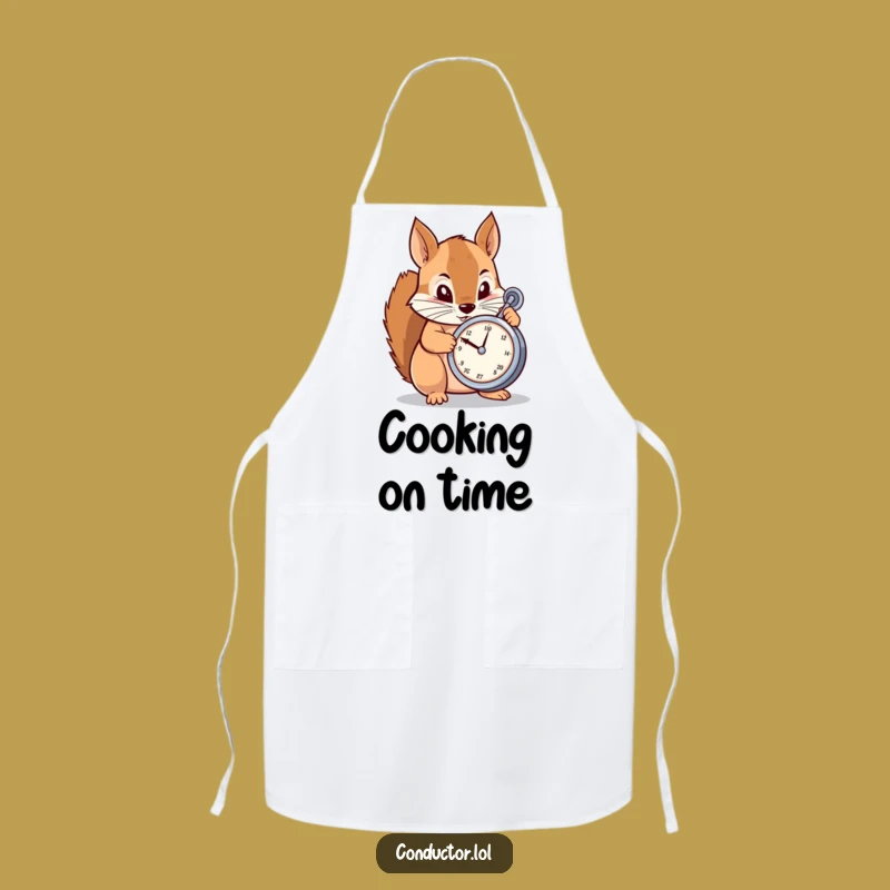 Funny Squirrel Metronome Apron: Cook with Precision & Humor