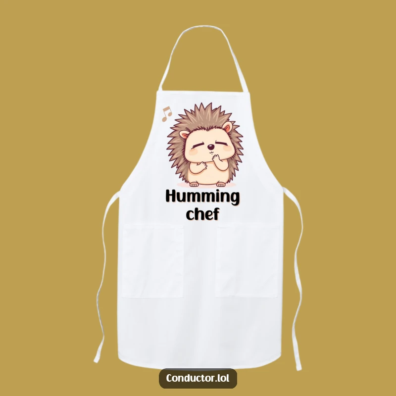 Funny Hedgehog Chef Apron - A Musical and Humorous Kitchen Gift