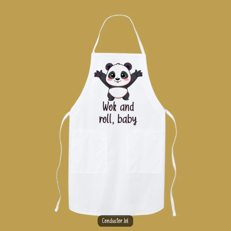 Funny Panda Performer Apron: Hilarious Kitchen Wear for Dramatic Cooks