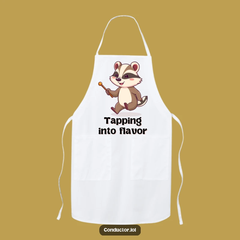 Funny Badger Conductor Apron: Lead Your Kitchen with Flair!