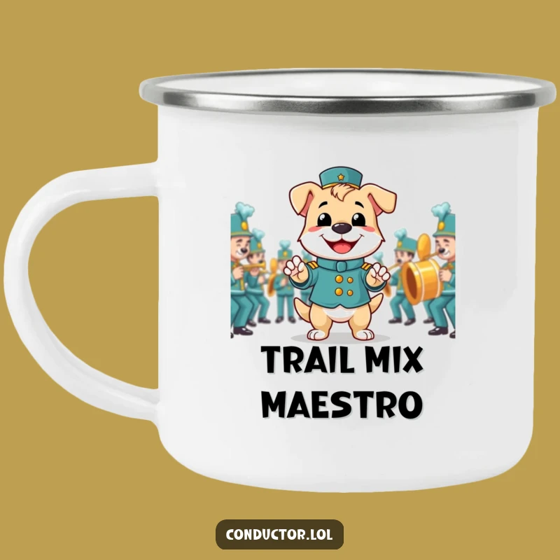 Funny Dog Band Director Camping Mug, Rustic Pooch's Marching Sipware