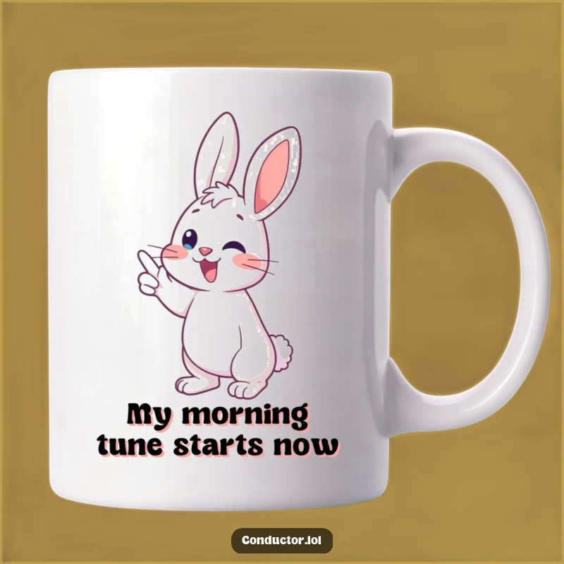 Funny Bunny Conductor Mug: A Hilarious Musical Gift for Every Enthusiast