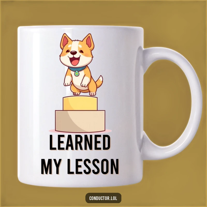 Funny Dog Podium Mug: Determined Leader Gift for Proud Pet Parents
