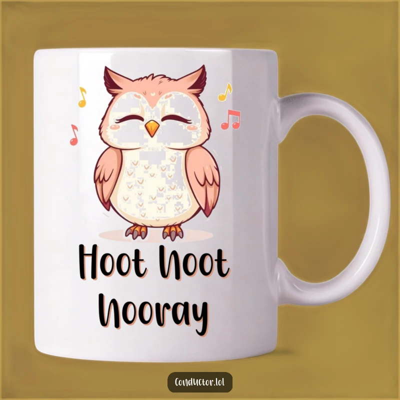 Funny Giggling Owl Music Mug: Relax and Giggle - Perfect Gift!