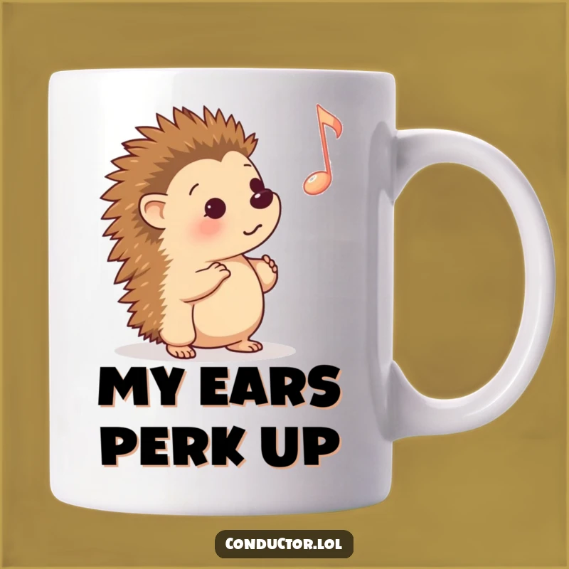 Funny Hedgehog Cue Mug: A Curious Gift for Aspiring Musicians