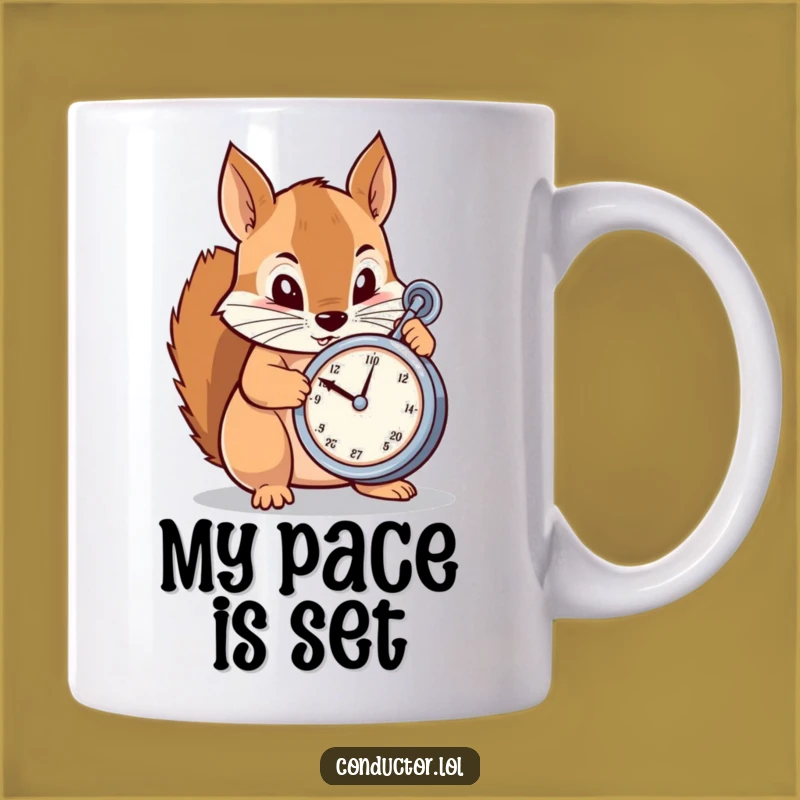 Funny Squirrel Metronome Mug: Focused Tempo Gift for Musicians