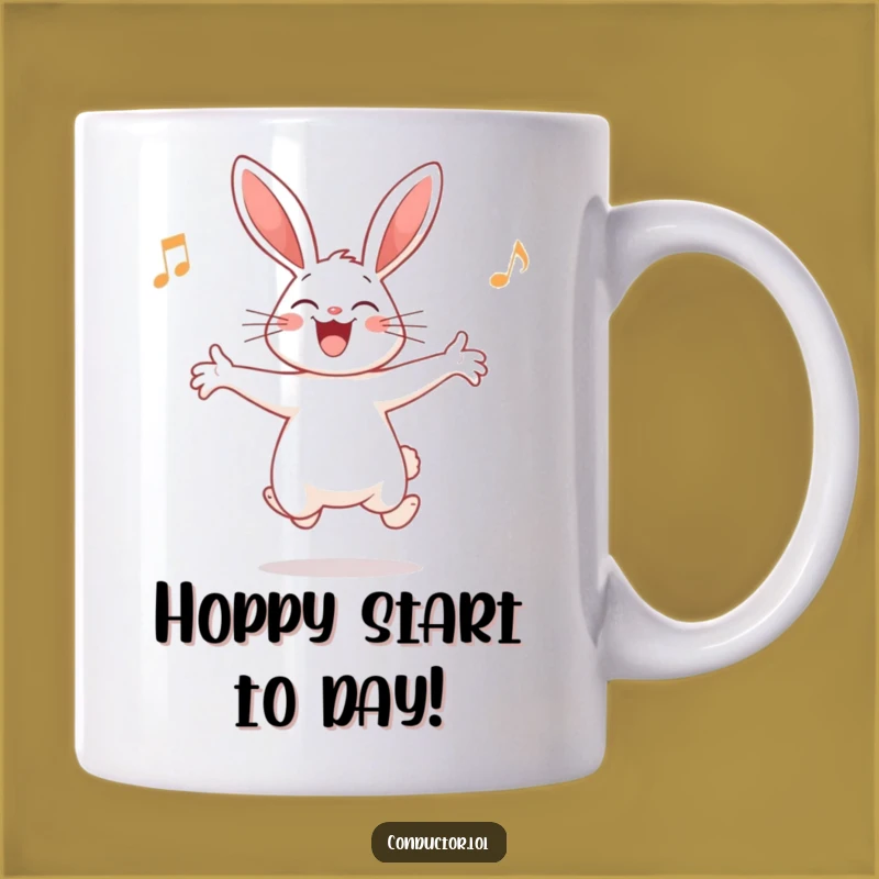 Funny Rabbit Conductor Mug: A Giggle-Worthy Gift for Music Lovers