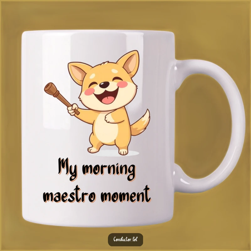 Funny Dog Baton Twirler Mug: A Delightful Canine Conducting Gift
