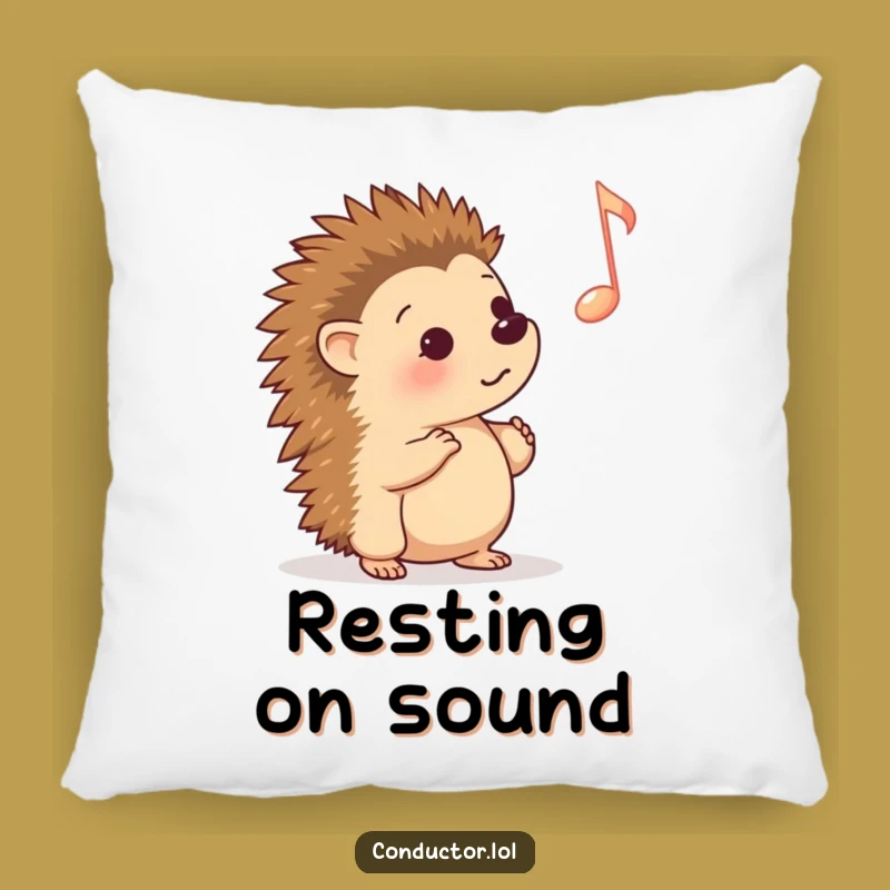 Funny Hedgehog Cue Pillow: Cozy Comfort with Musical Attention