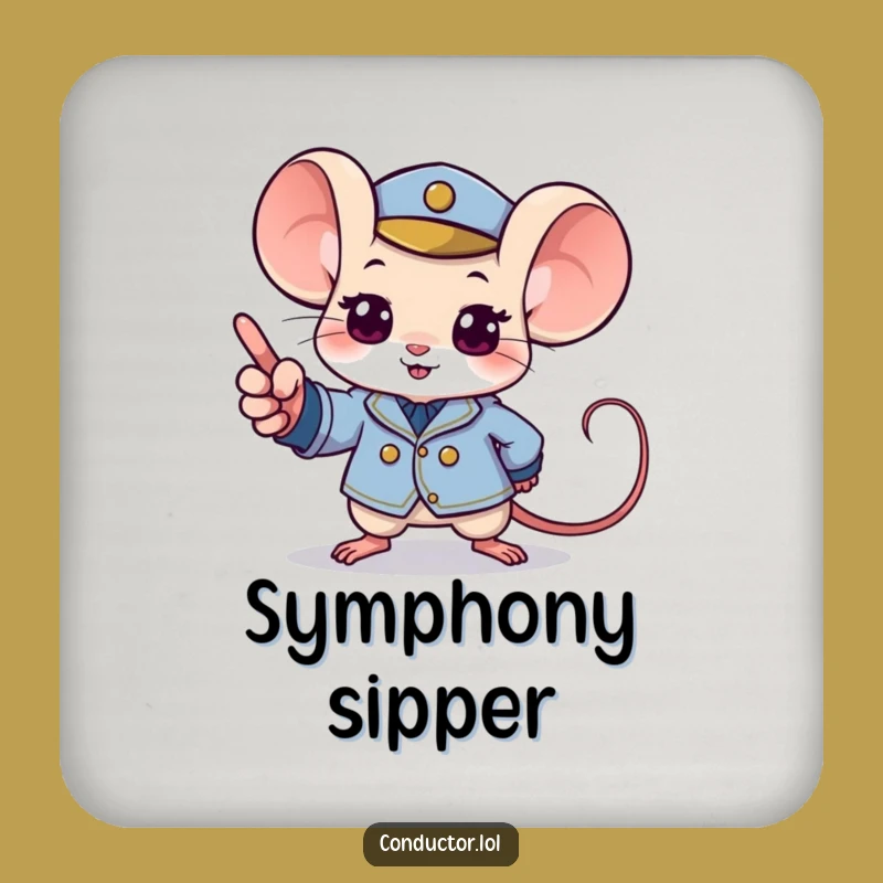 Funny Mouse Conductor Coaster: Protect Surfaces with Musical Charm
