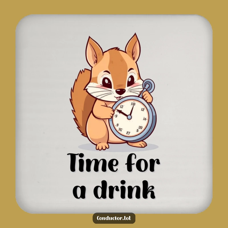 Funny Squirrel Metronome Coaster: Protect Surfaces with Rhythm