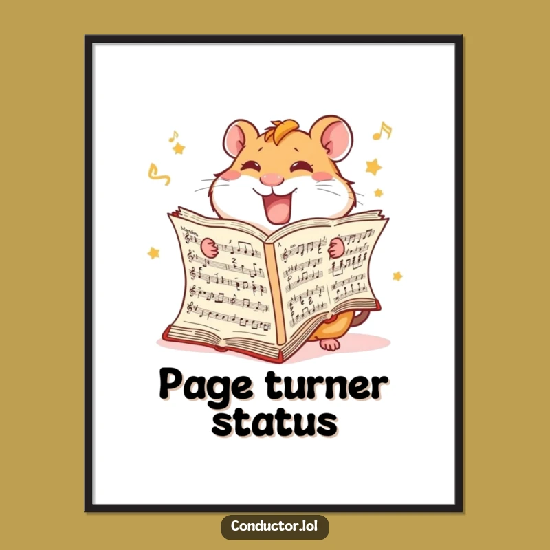 Funny Hamster Score Poster - Rapid Reading in This Hilarious Art Print