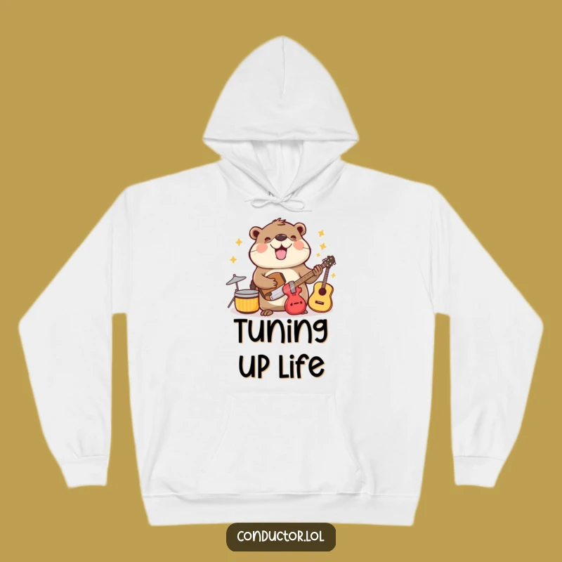 Funny Beaver Music Hoodie: Cozy Arranger Sweatshirt, Perfect Gift for Him