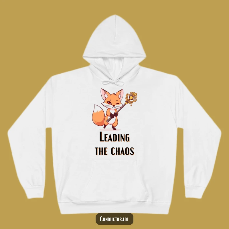 Funny Fox Hoodie: Stay Warm with Mischievous Maestro Vibes