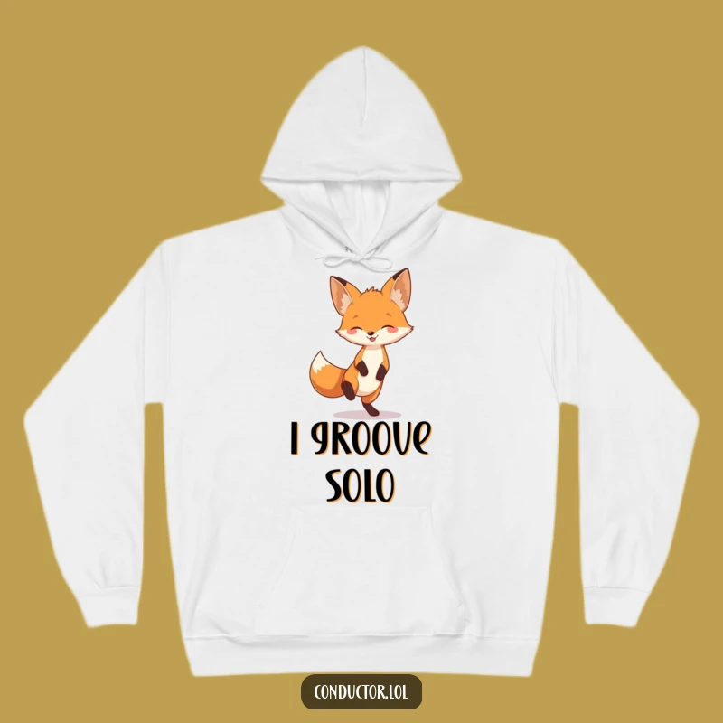 Funny Fox Tapping Foot Hoodie: Cozy Animal Lover Gift, Whimsical & Cheerful