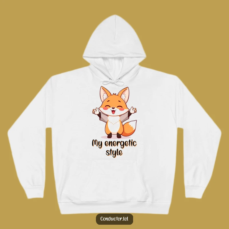 Funny Maestro Fox Hoodie: Cozy Up with Energetic Vibes