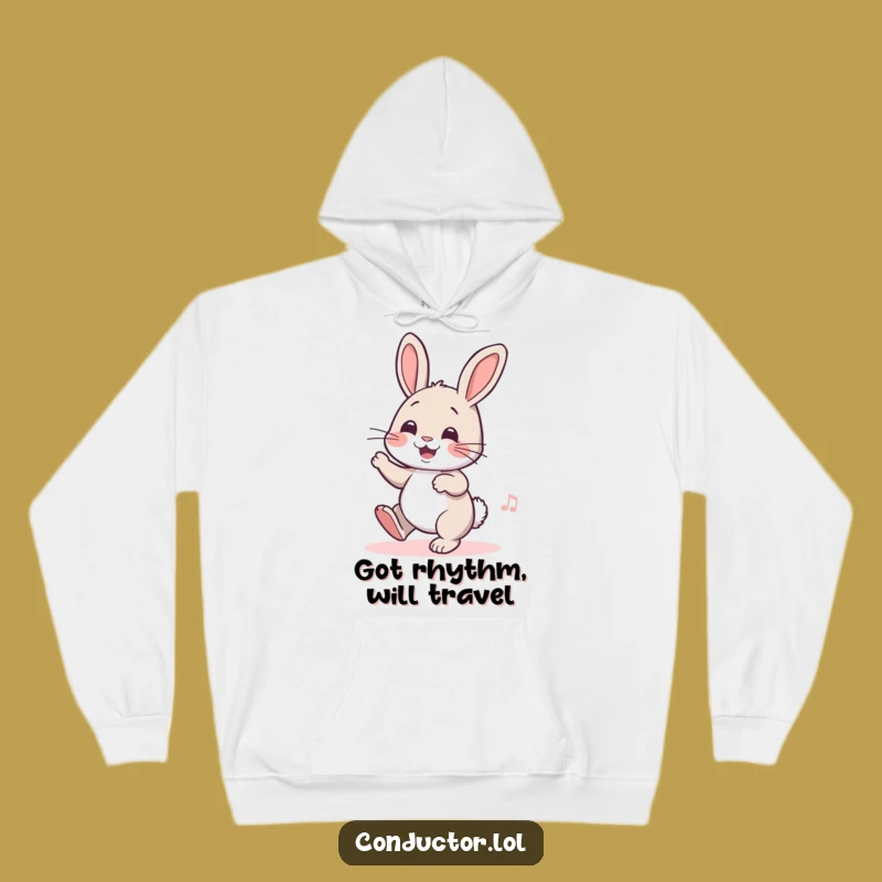 Funny Rabbit Hoodie: Stay Cozy with Cheerful Rhythm and Warmth