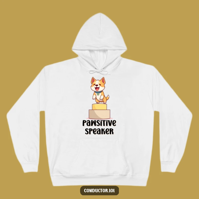 Funny Dog Podium Hoodie: Cozy Victory Wear for Determined Leaders