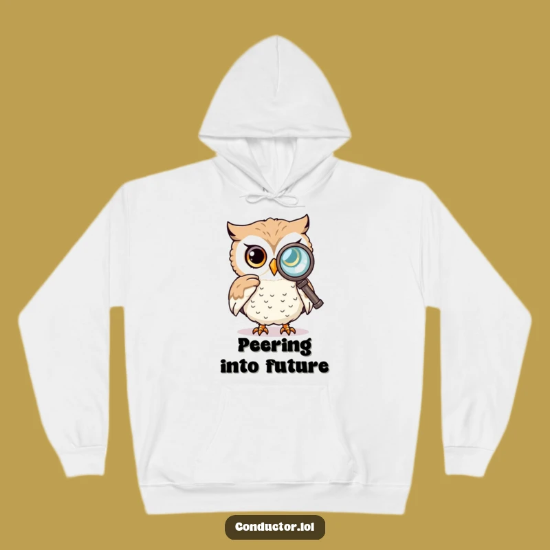 Funny Owl Spyglass Hoodie: Cozy Curiosity for Thoughtful Explorers