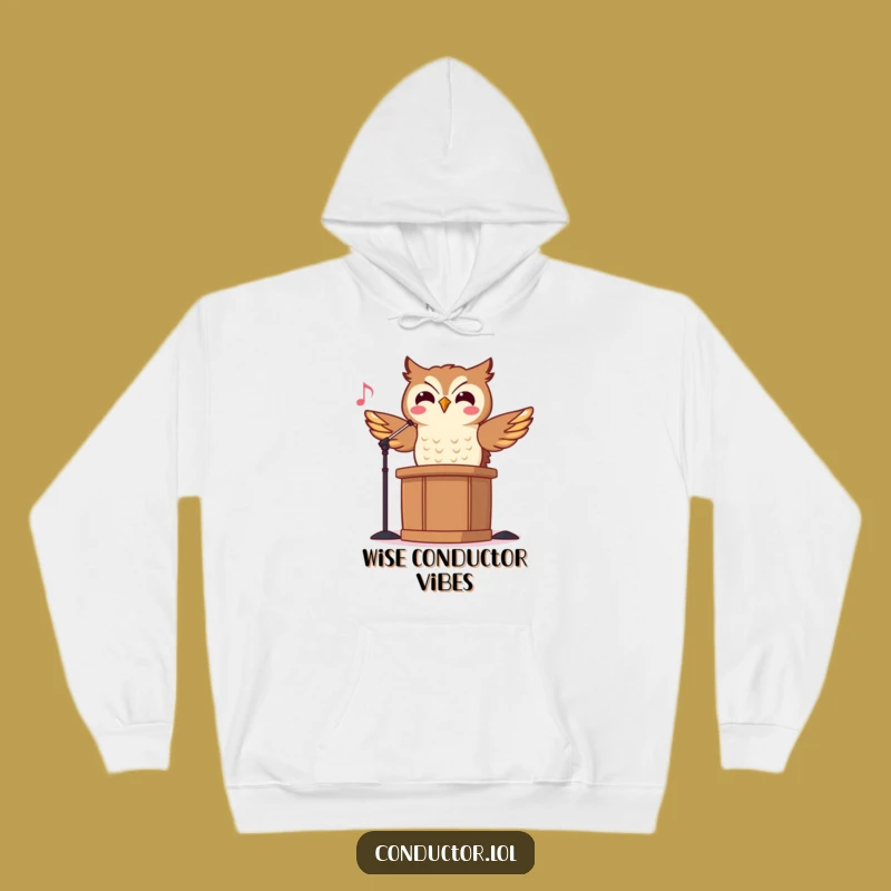 Funny Owl Conductor Hoodie: Cozy Up with a Rhythmic Maestro