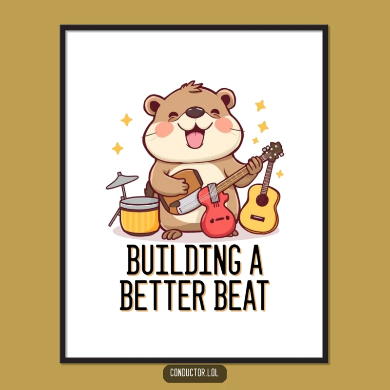 Free Printable Wall Art: Beaver's Organized Harmony, Unique Downloadable Decor