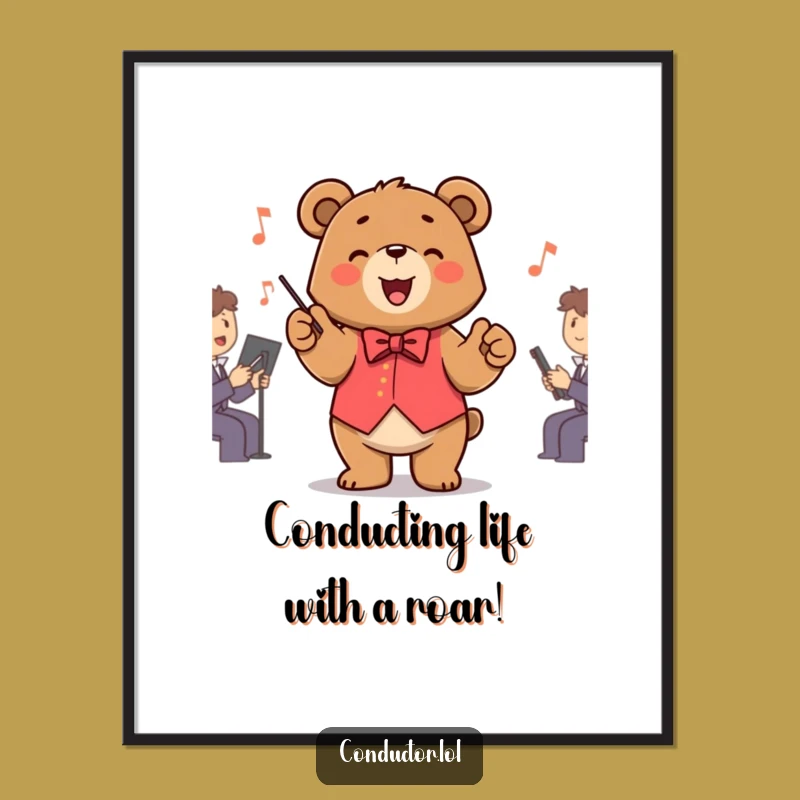 Free Printable Bear Conductor Wall Art: Hilarious Downloadable Decor for Music Lovers