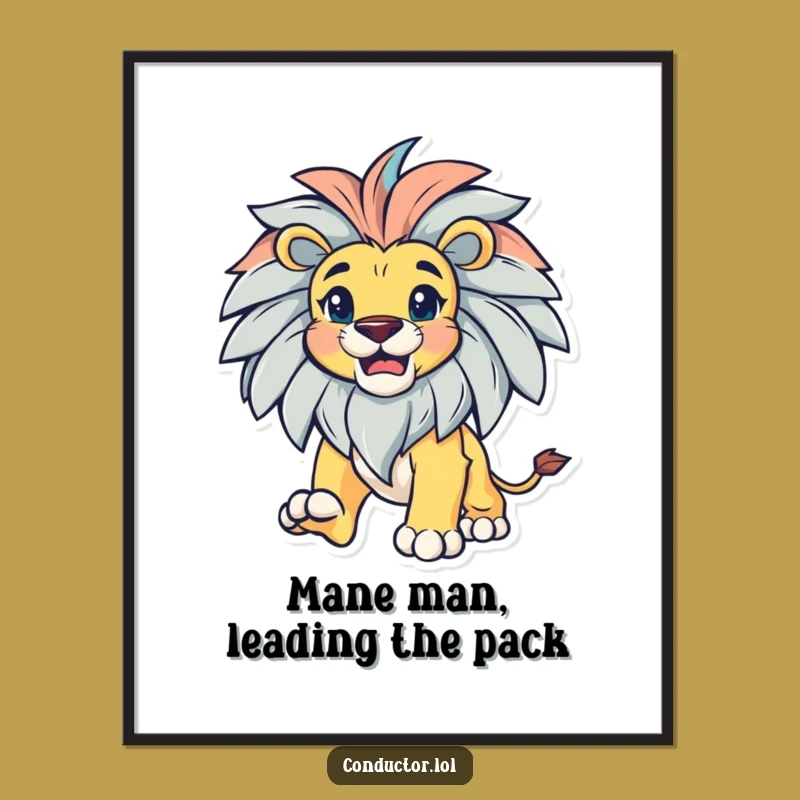 Free Printable Lion Wall Art: Bold Leader Downloadable Motivational Decor