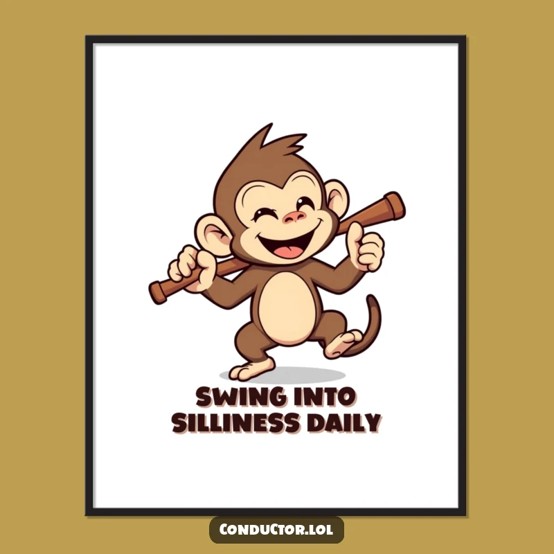 Free Printable Monkey Maestro Wall Art: Funny Downloadable Decor