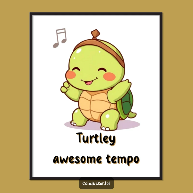 Free Printable Turtle Conductor Wall Art - Funny Downloadable Music Decor for Your Home