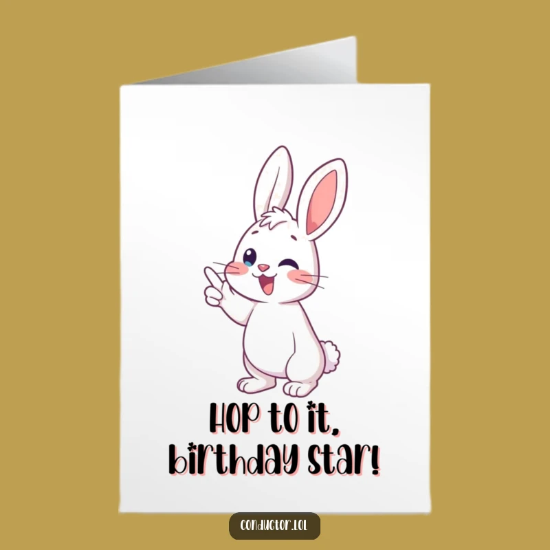 Free Printable Birthday Card: Funny Bunny Music Lover Design, Perfect DIY Gift!