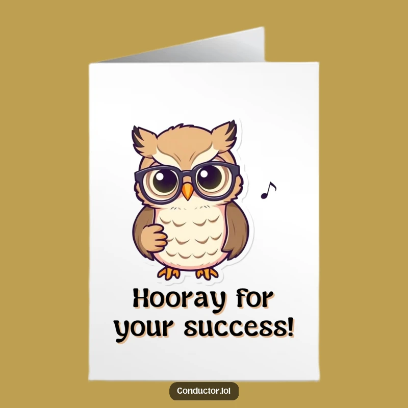 Free Printable Owl Maestro Card - Funny Downloadable Congrats for Musical Achievements