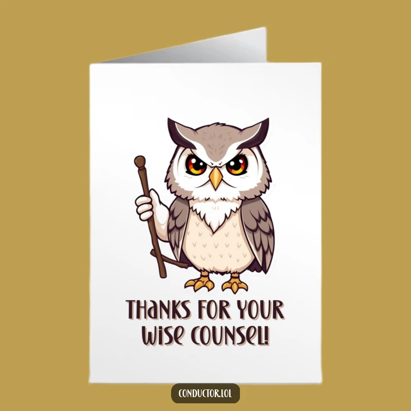 Free Printable Wise Owl Thank You Card: Funny Downloadable Gift
