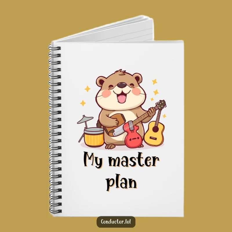 Funny Beaver Music Notebook: Organizer's Journal, Perfect Gift for Musicians