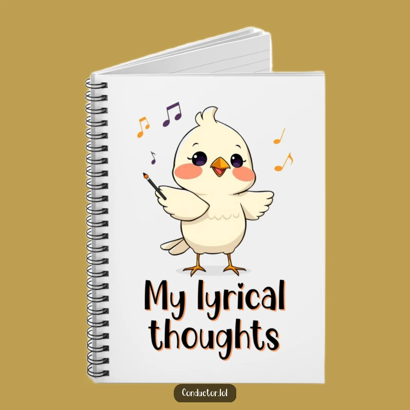 Funny Bird Conductor Notebook - Journal Your Notes with Maestro's Focus