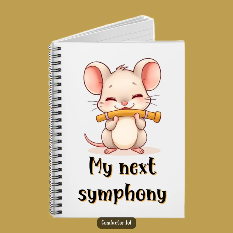 Funny Flute Mouse Notebook: Journal Your Thoughts with a Musical Character, Funny Gift