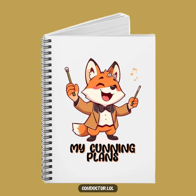Funny Fox Conductor Notebook: Compose with Maestro Drama and Wit