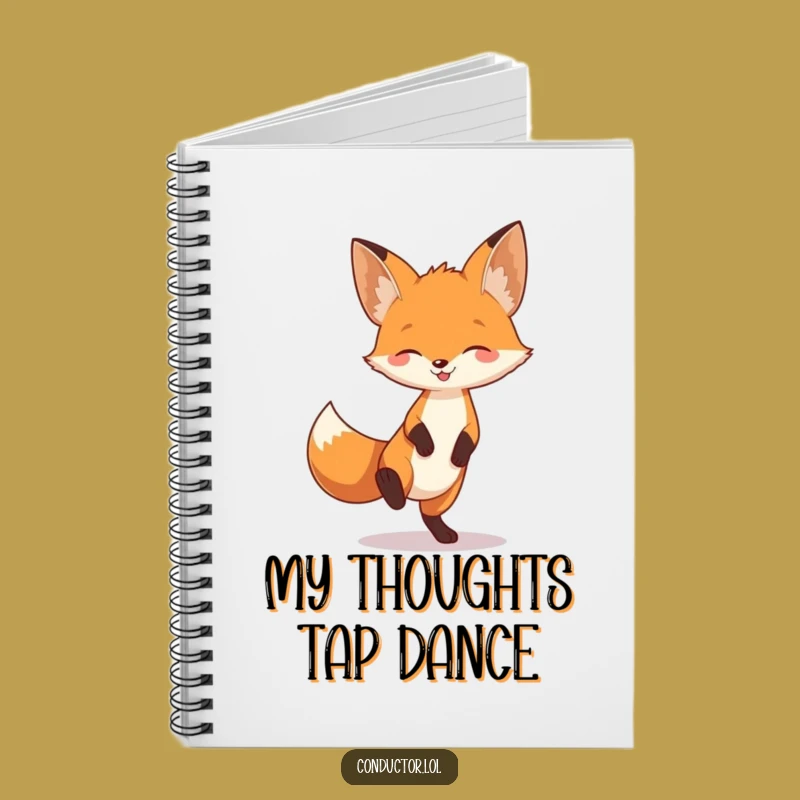 Funny Fox Tapping Foot Notebook: Playful Journal, Cheerful Stationery Gift