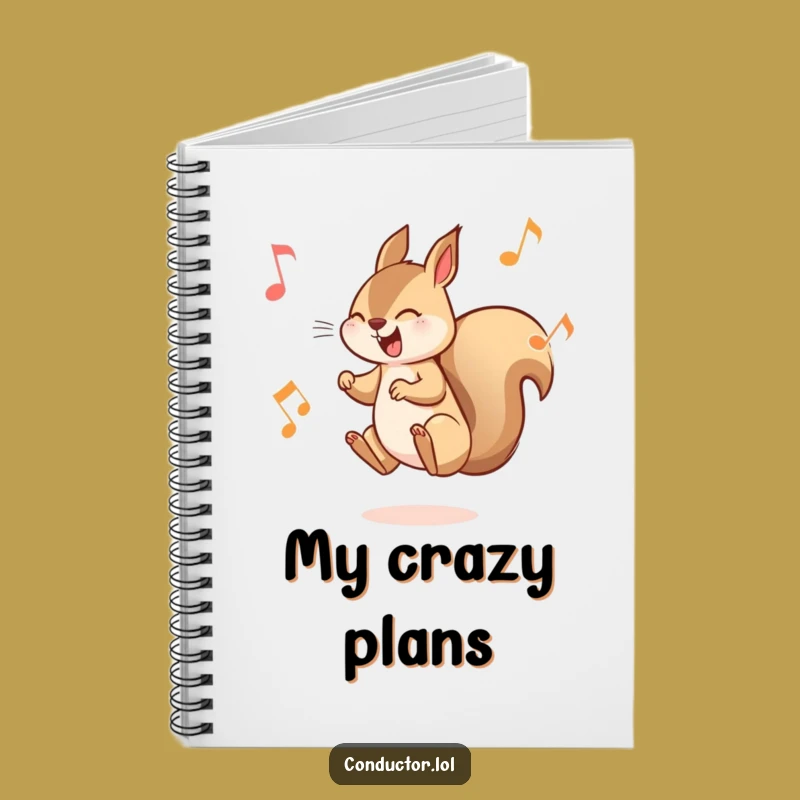 Funny Squirrel Musician Notebook: Jot Down Your Melodies with Mischief