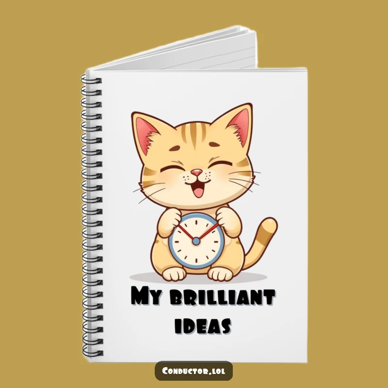 Funny Cat Metronome Notebook, Feline's Rhythmic Jotting Journal