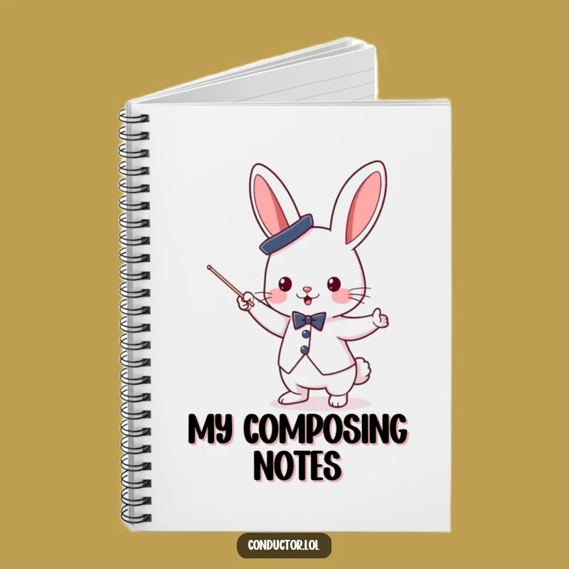Funny Bunny Conductor Notebook: Compose Your Thoughts with Joy