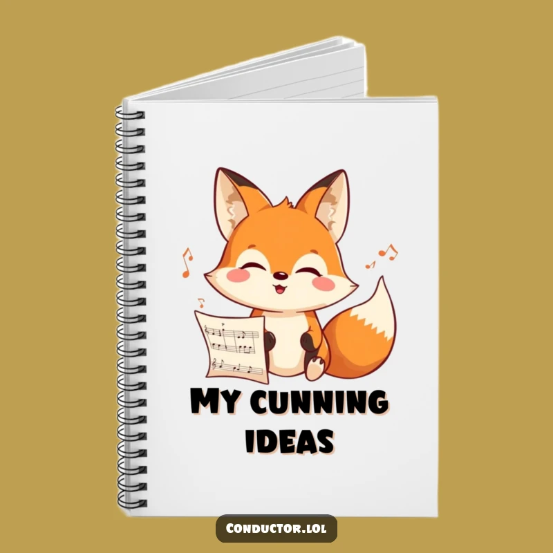Funny Fox Composer Notebook - Capture Your Musical Focus