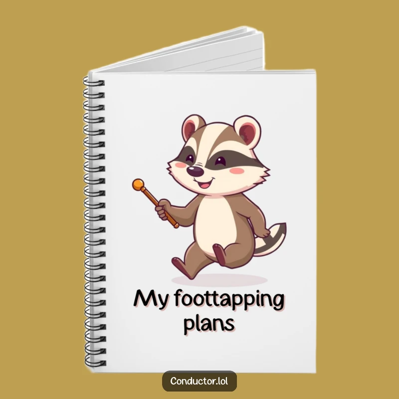 Funny Badger Conductor Notebook: Jot Down Your Brilliant Plans