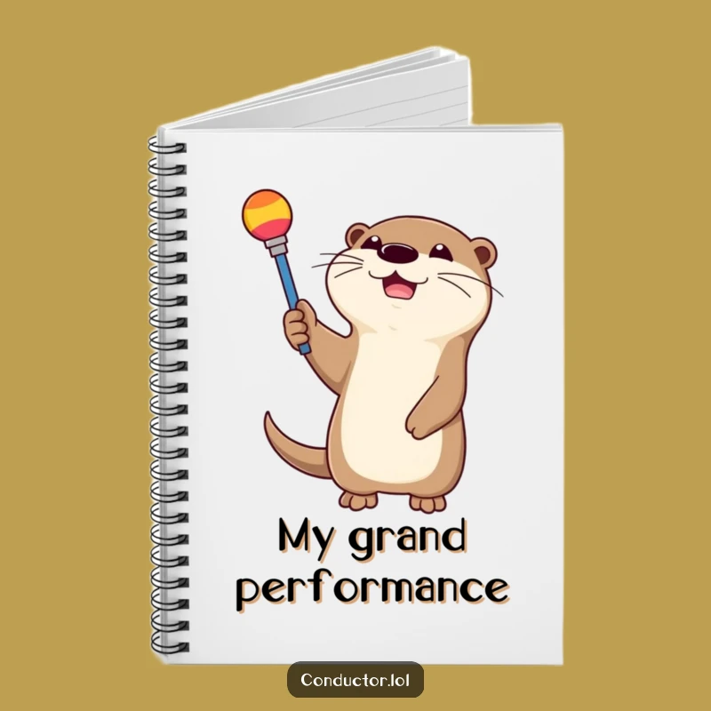 Funny Otter Notebook: Happy Conductor Journal, Perfect Funny Gift!