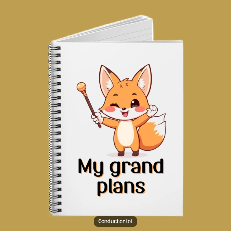 Funny Fox Maestro Notebook: Jot Down Ideas with Dapper Flair