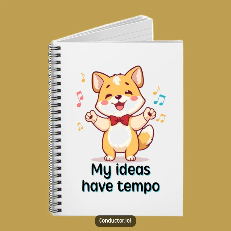 Funny Dog Conductor Notebook: Journal for Musical Ideas and Direction