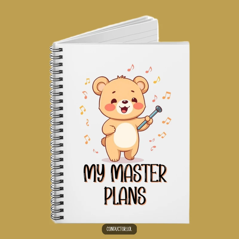 Funny Bear Cub Conductor Notebook - Conduct Your Ideas