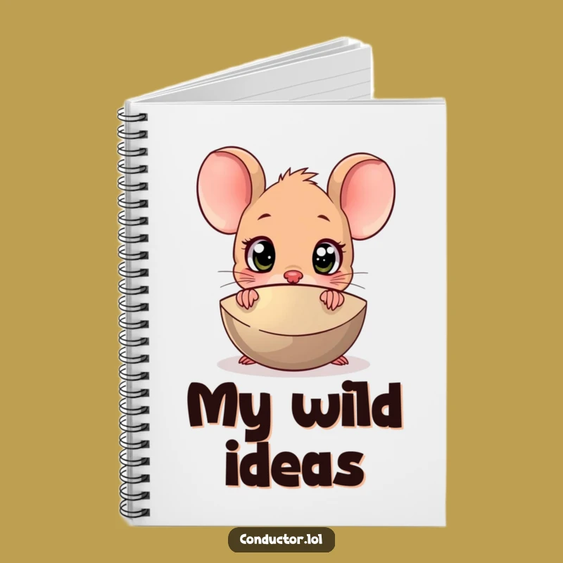 Funny Surprised Mouse Cymbal Notebook: Hilarious Journal for Shocking Ideas