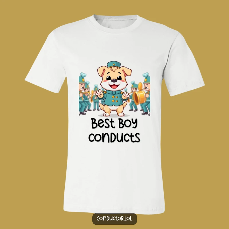 Funny Dog Band Director T-Shirt, Proud Pooch's Marching Band Tee