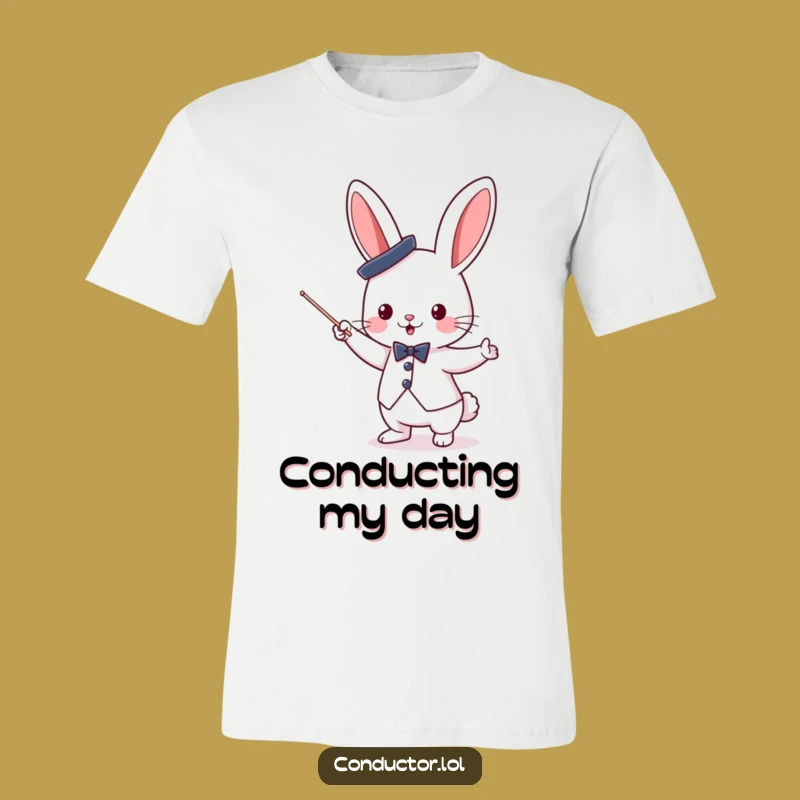Funny Bunny Conductor T-Shirt: Lead the Fun in Style
