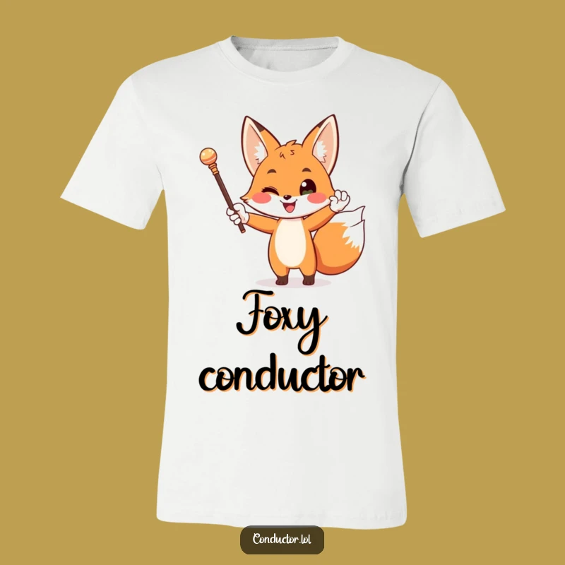 Funny Fox Maestro Tee: Dapper Conductor Shirt for Stylish Gags